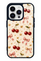 iPhone 14 Pro Cherry Ribbon Luxe Design Glossy Phone Case