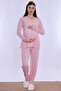 Maternity Pajama Set with Nursing Features and Robe Effortt - Pink - 5