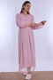 Long Sleeve Maternity Nightgown with Hidden Breastfeeding Feature Effortt - Pink - 6