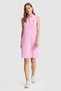 Women's Pink Polo Collar Knitted Dress 50323571-Vr041 - 3
