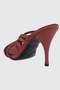 Carter Red Satin Ankle Strap Pointed Toe Women's Heeled Shoes - 6