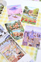 Watercolor Landscapes Patterned Washi Tape 2 Meter for Bullet Journal and Scrapbook - 4