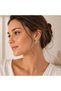 Gold Detailed Flower Shaped Women's Earrings |   Half Moon Stylish Design Earrings - 2