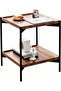 Industrial Accent End Table – Multi-Purpose Storage Shelf for Modern Homes