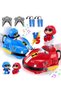 2 Pcs Remote Control Car, 2.4GHz Bumper Cars RC Battle Car Toy Set, Ejecting Dodgem Cars with Sound Effects, Music and Lights, RC Play Vehicles, Gift for 6+ Ages Kids Boys Girls Children