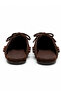 Vessia Women's Brown Genuine Leather Suede Bead Detailed Loafer - 7