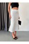 Women's Polka Dot Softtouch Modal Fabric High Waist Maxi Long Fish Skirt Hk9934 - 5
