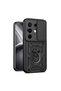 Tecno Camon 50 Case with Magnetic Stand and Camera Protection Tkng Sliding Vega Cover - Black