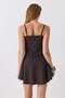 Women's Polka Dot Mini Strap Dress Bitter Brown - 5