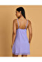 Women Purple Satin Camisole Mini Dress - 3