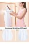 2 in 1 Garment Steamer 1300W Foldable Steam Iron with High Steam Volume, Handheld Portable Steamer Clothes GT306 Fold-White - 2