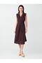 Acı Kahve 100% Linen Belt Detailed Buttoned Dress