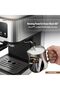 Digital Coffee Machine with Milk Frother & 20 Bar Pressure, Pre-Brew Espresso Maker - 2