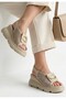 Gwon Beige Skin Wedge Heel Sandals - 3