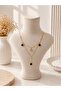🖤   Black Clover Detailed Layered Gold Necklace – Elegant and Stylish Multi-Chain Design