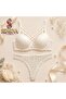Bra Set Padded Crossed Straps Comfortable Flexible Stylish Look Ecru - 6