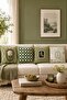 Green Artistic Patterned 4-Piece Throw Pillow Cover Set - 2