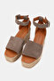 Women's Mink Suede Genuine Leather Size 36-41 Wedge Heel Daily Espadrilles - 2