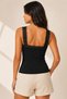 Women's Cotton & Modal Lace Strap Padded 6-Piece Flexible Daily Tank Tops - Gathering 6-Piece Bra Singlet - 4
