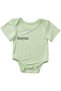 - Personalized Baby Organic Bamboo Spandex Bodysuit - Light Mint_0-3M - 2