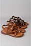 Seç C501 Genuine Leather Flip Flops Women's Sandals Taba - 8