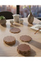 Set of 12 Wooden Daisy Coasters - Decorative Coffee Presentation (10X10 cm) - 3
