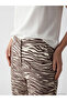 Nevavm Women's Zebra Patterned Trousers with Elastic Waist - 3