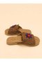 Set of 3 Women's Straw Slippers Beige Knitted Lace Knitwear Embroidered Stylish New Season Summer Home Beach Vacation Slippers - 5