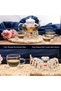 Glass Tea Set - Borosilicate Glass Teapot with Heart Shape Warmer and 4pcs 100ml Cups with Saucers - 4