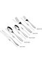 5PCS Exquisite Silverware Set, 18-10 Stainless Steel Flatware Cutlery Set, Utensil Set - 7