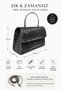 Evening Bag with Chain Strap, Stylish Women's Bag, Women's Black Bag, Shoulder Bag, Wedding Bag, Silvery Wedding Bag - 4