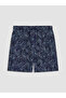 Nevavm Men's Knee Length Patterned Swim Shorts with Difference in Length
