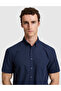 Navy Blue 100% Cotton Regular Fit Summer Shirt 50325364-Vr100 - 2