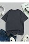Printed Black - White - Baby Blue 3-Piece Children's T-Shirt 100% Cotton Short Sleeve Knitted Crew Neck - 6
