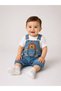 Flexible Denim Gardener Overalls Set with Cotton T-Shirt Summer Baby Girl and Boy Set Unisex - 4