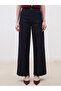 Navy Blue Wideleg Women's Jean Pants - 2