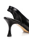 Women's 9 cm Pointed Toe Transparent Slippers Black - 4