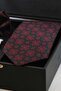Black Men's Gift Box - Tie with Handkerchief, Cufflinks, Tie Clip Kmk214 - 3