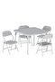 Folding Table and Chairs Set for Children (5 Pieces), Includes 1 Table and 4 Folding Chairs, Activity Set, Suitable for Children's Room, Nursery or Classroom.