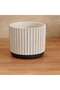 Laura Terracotta Planter With Stand 14x14x12cm - White - 4