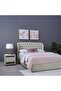PLUTO HEADBOARD VELVET WHITE L-160 : H-125 CM - 5