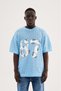 Men's Mchnst 87 Appliqué Detailed T-Shirt Baby Blue