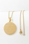 Gold Color Ayetel Kürsi & Nazar Verse Written Prayer Necklace with Accordion Chain Stainless Steel - 7