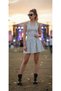 Women Black White Polka Dot Halter Neck Crop Blouse & Ruffle Mini Skirt Two Piece Set - 4
