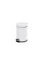 Home Essential Metal Pedal Bin Dia16.8x25.7cm 3l - White - 6