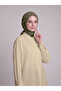Score Patterned Single-Sided Scarf - Khaki Green