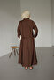 Women's Front Pocket Stone Detailed Zippered Skirt Hijab Set - 3