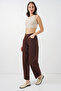 Women's High Waist Jeans 1516 - Brown - 3