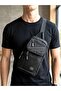 Unisex Black-Grey Waterproof Crossbody Shoulder Chest Bag (20X31 cm) - 3