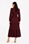 Shirt Dress with Belt Maxi Length Long Sleeved Dress - 3